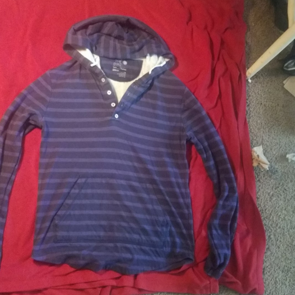 On The Byas Purple Striped Light Hoodie